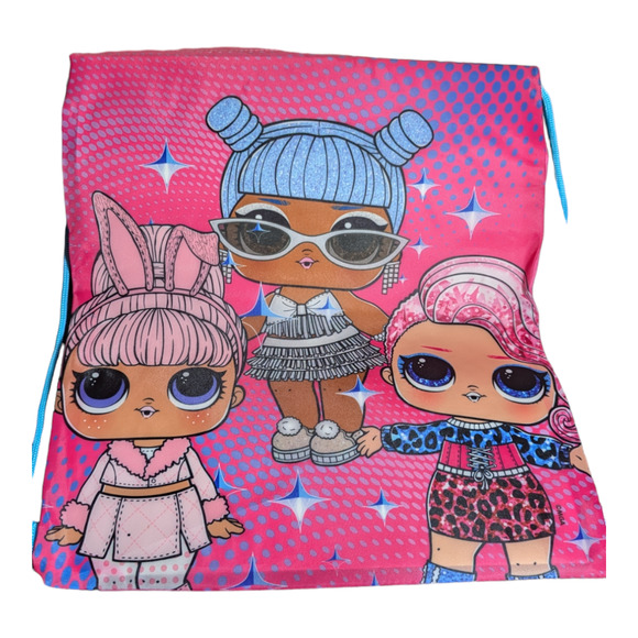 LOL Surprise - Bright Pink - Draw String Backpack - 13x16 inches - Picture 2 of 6